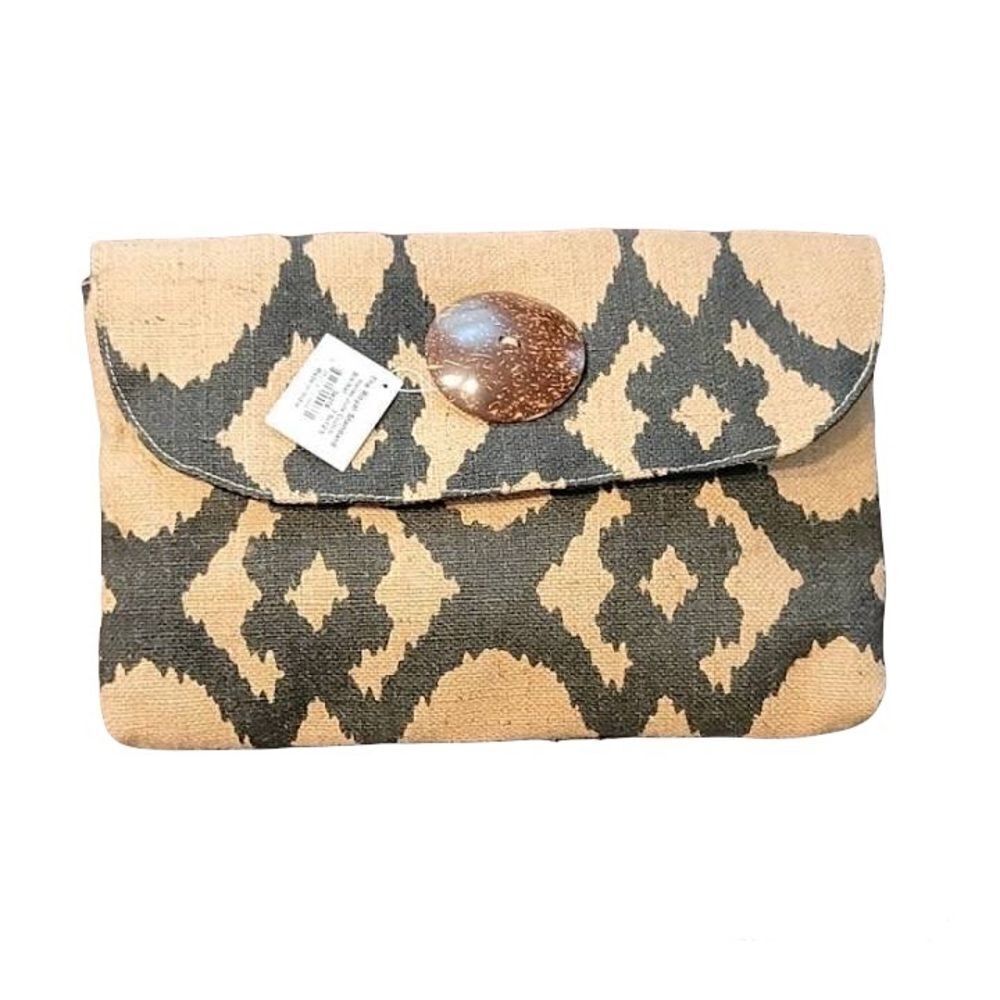 The Royal Standard Hailey Jute Clutch NWT